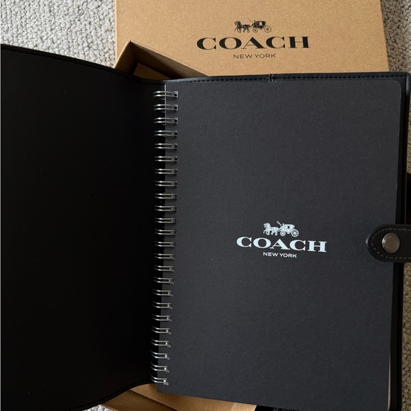 COACH Penguin Print Notebook Set | Leather Notebook Cover + Pencil Case| NIB - Picture 3 of 7